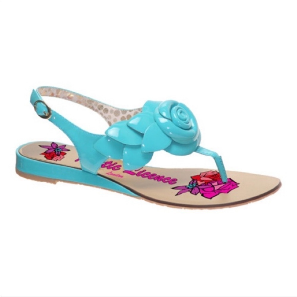 Poetic licence blue flower sandals